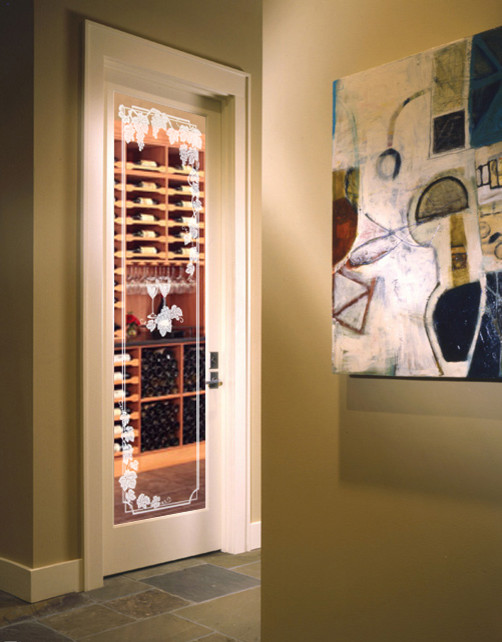 Wine cellar - traditional wine cellar idea in Portland