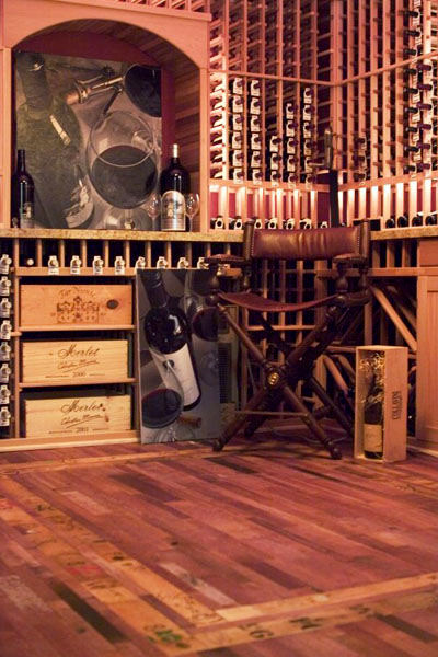 Inspiration for a contemporary wine cellar in Vancouver.