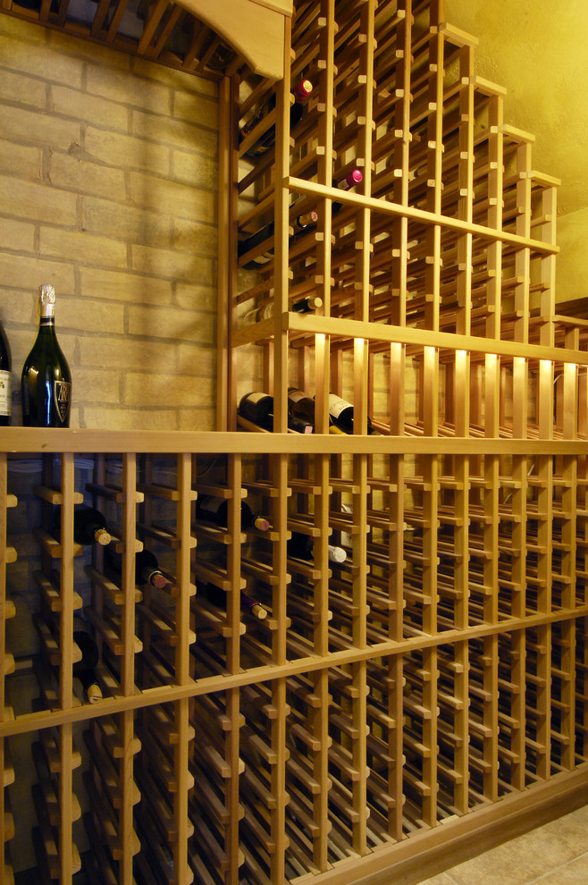 Wine cellar - mediterranean wine cellar idea in Tampa