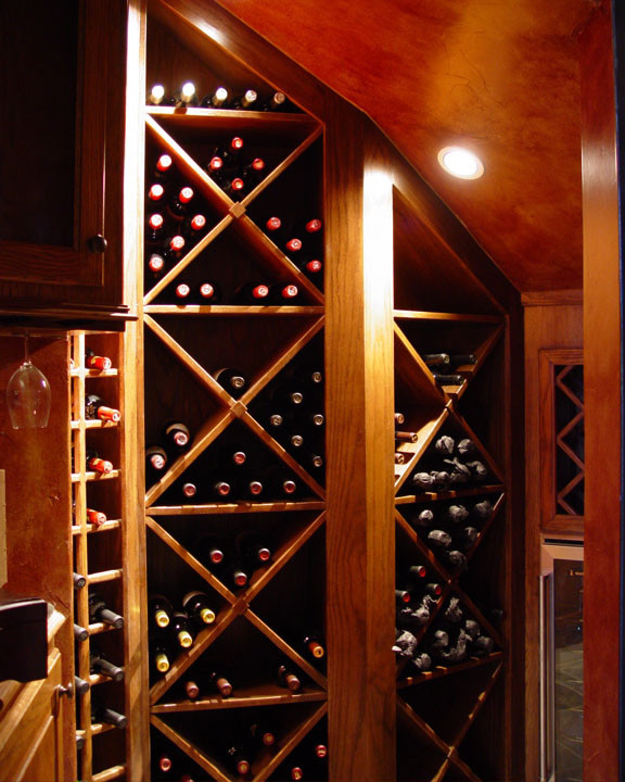 Wine cellar - mediterranean wine cellar idea in Houston