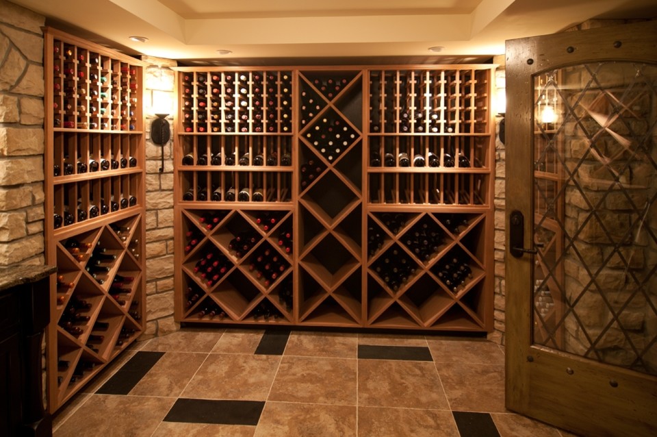 Wine Cellar Traditional Wine Cellar St Louis by Lorrien Homes