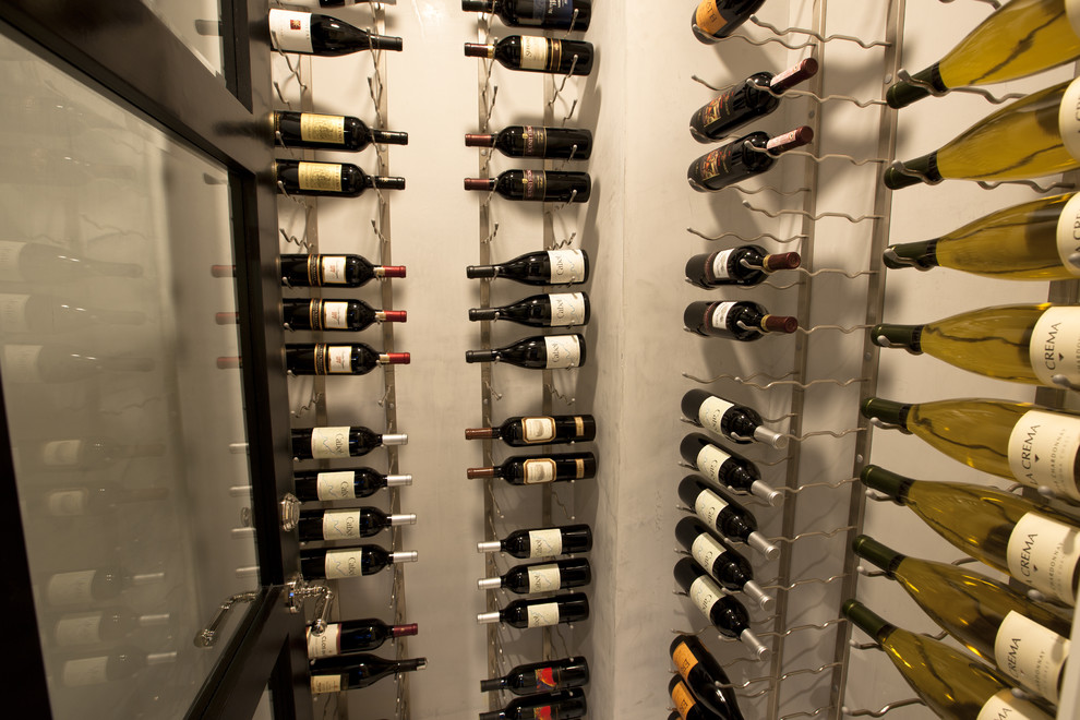 Transitional wine cellar photo in Orange County