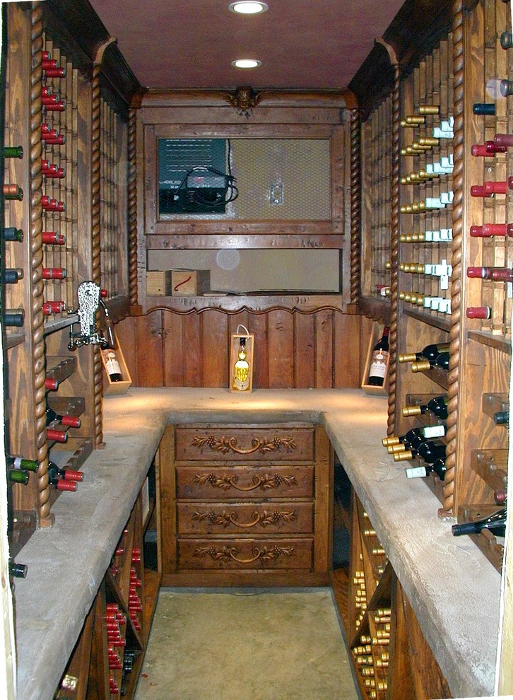 Classic wine cellar.