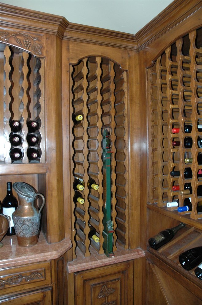 Photo of a classic wine cellar.