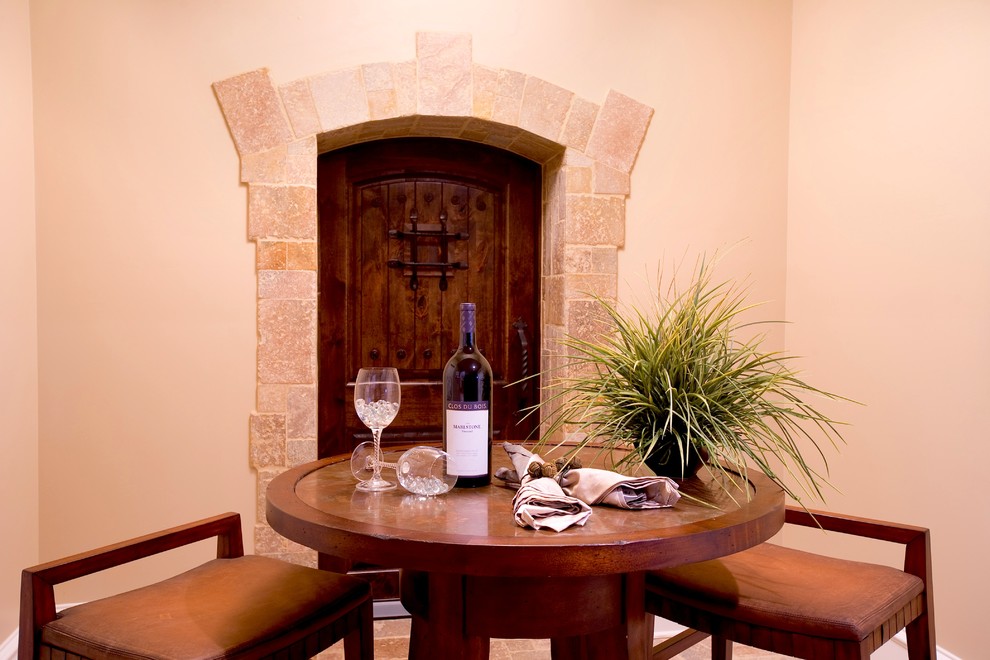 Example of a classic wine cellar design in Chicago