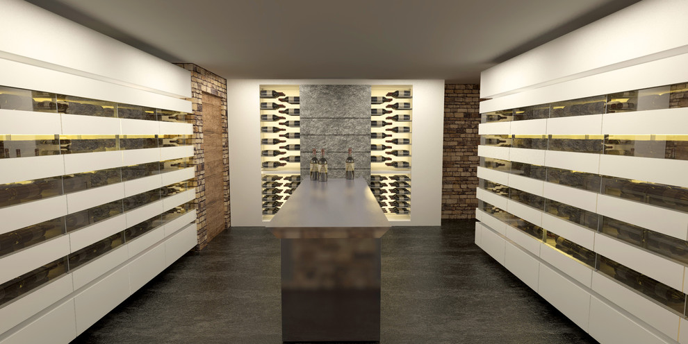 Wine cellar - modern wine cellar idea in Other