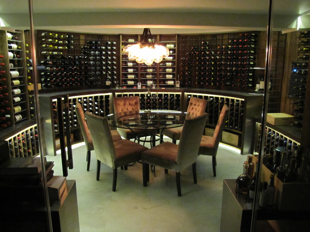 Wine cellar - contemporary wine cellar idea in Austin