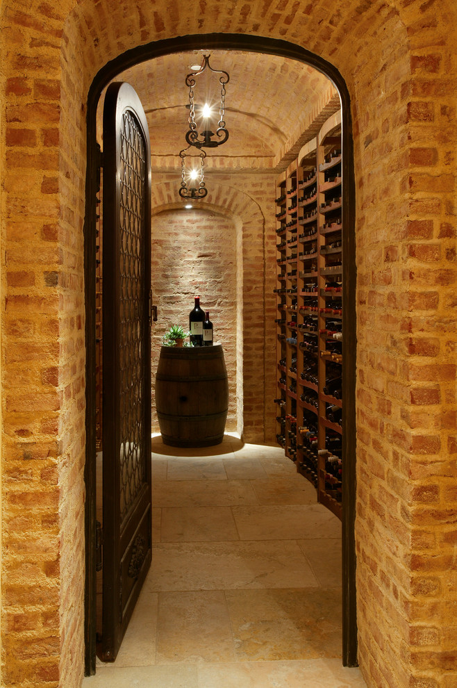 Inspiration for a mediterranean wine cellar in New York.