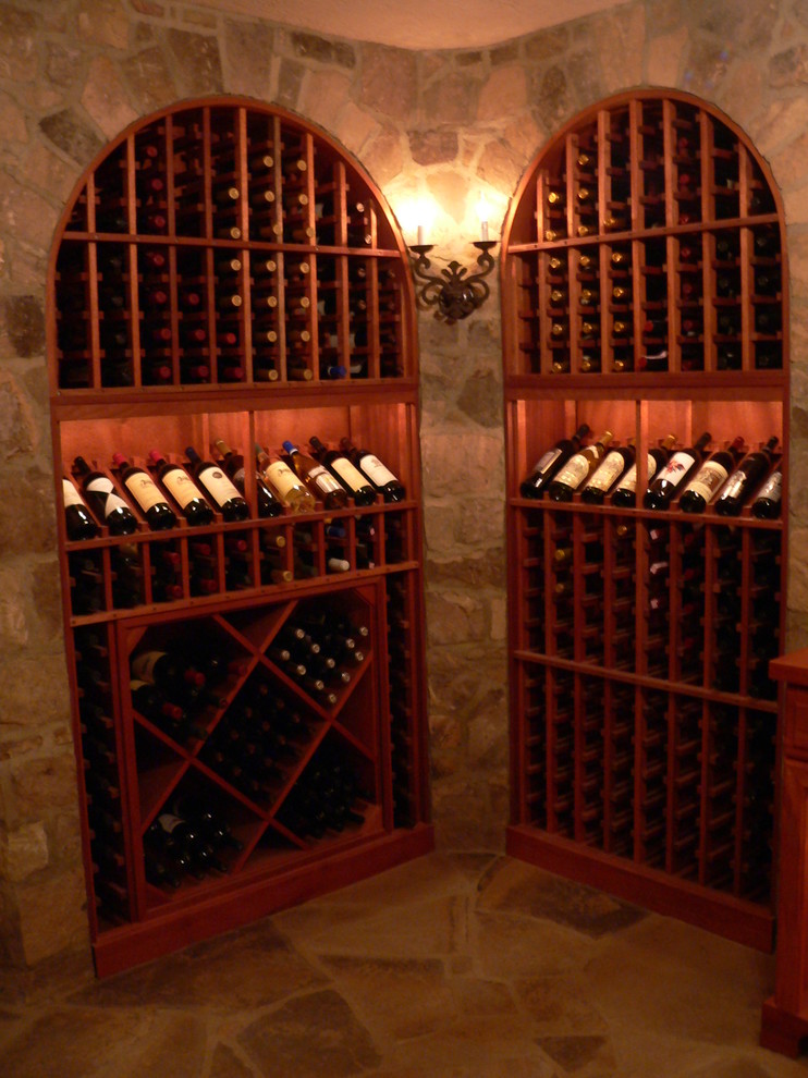 Inspiration for a timeless wine cellar remodel in Raleigh