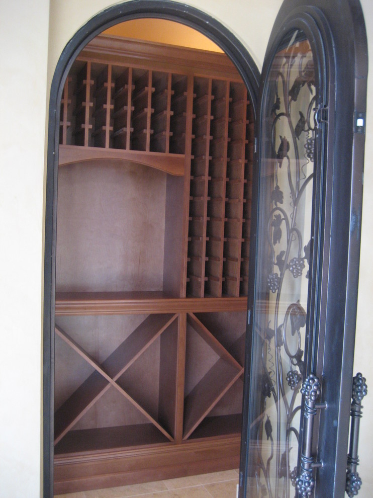 Traditional wine cellar in Orange County.