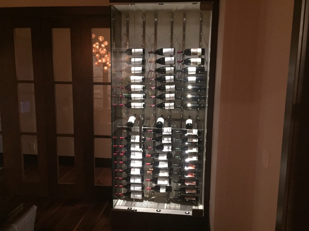 Wine cellar - modern wine cellar idea in Sacramento