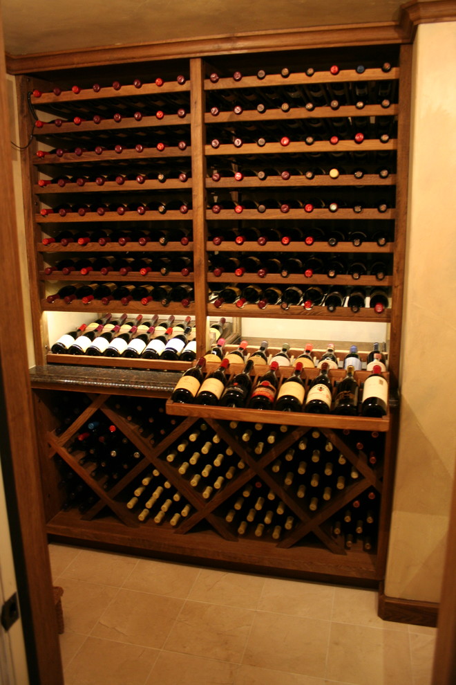 This is an example of a traditional wine cellar in Denver.