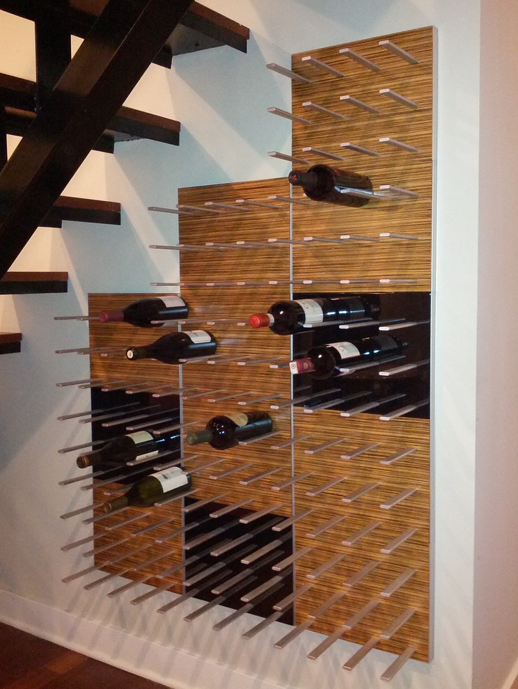 Photo of a large modern wine cellar in San Francisco.