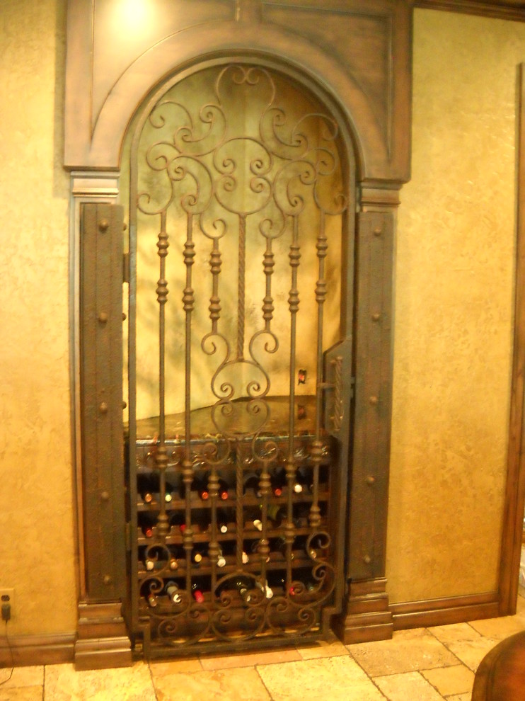 Wine Room Doors Mediterranean Wine Cellar Oklahoma City by Old