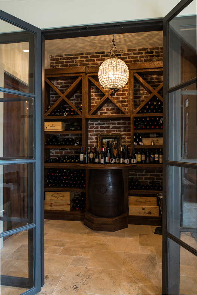 Inspiration for a rustic wine cellar in Nashville.