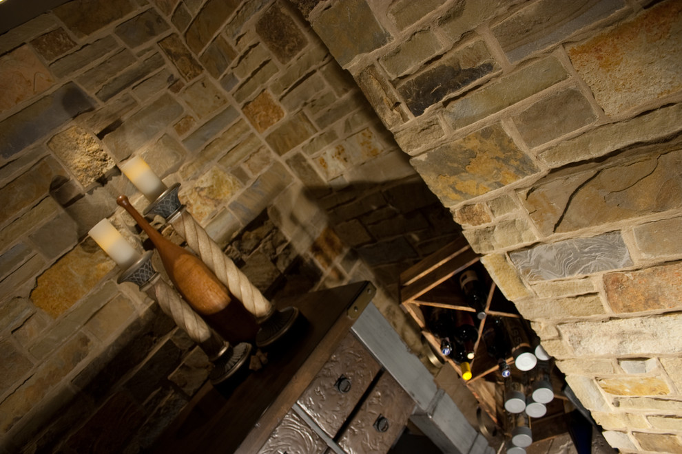 Wine Vault Eclectic Wine Cellar Milwaukee by Natural Stone