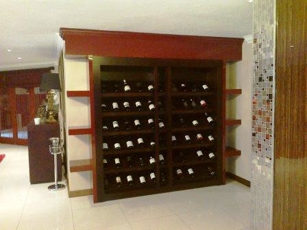 Inspiration for a contemporary wine cellar in Other.