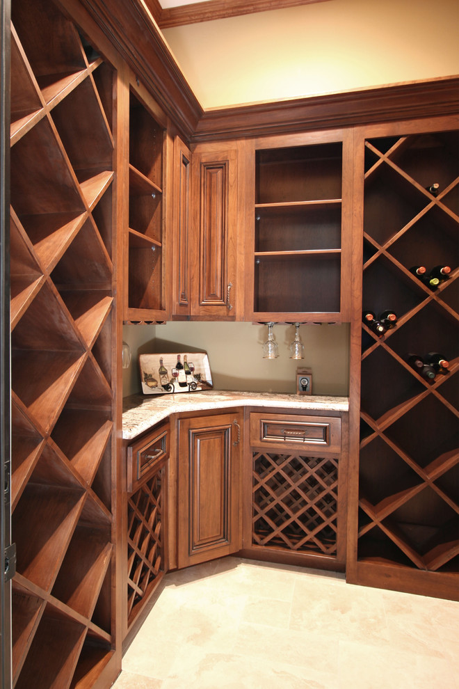 Wine cellar - traditional wine cellar idea in Charlotte