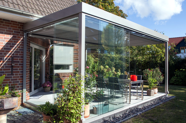 Terrassen-Überdachung Flachdach mit Glas - Contemporary - Sunroom - Other -  by REISMANN Metallbau | Houzz AU
