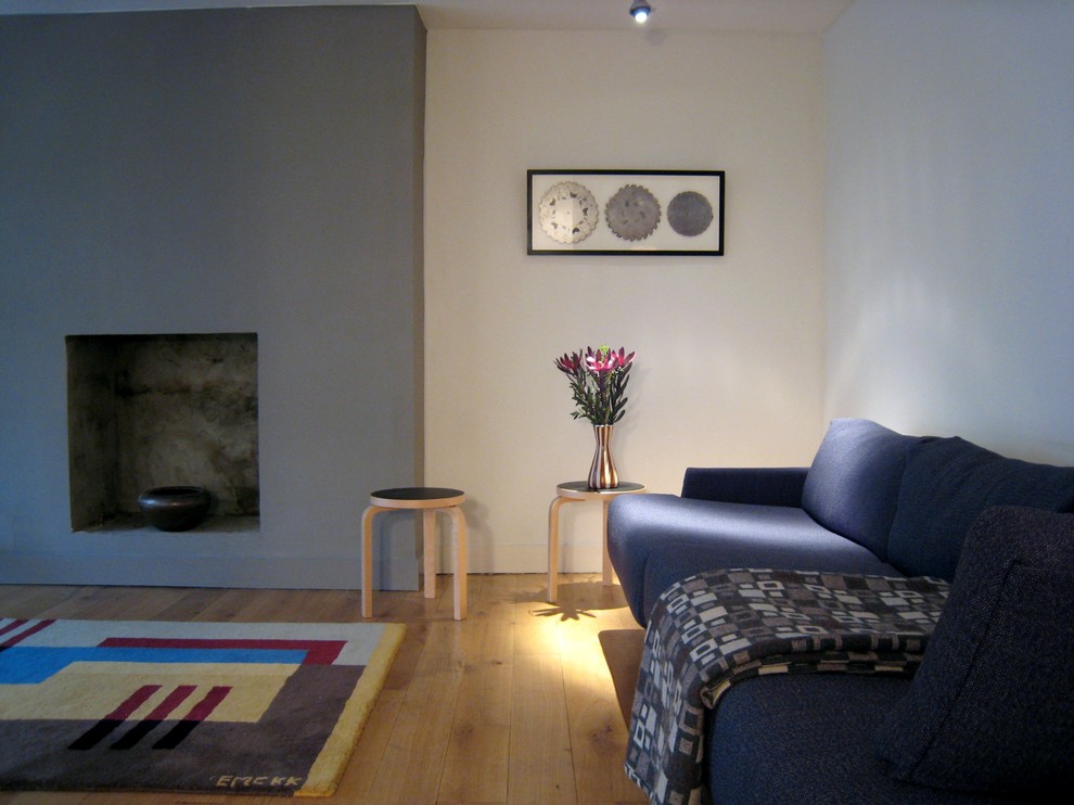 Exempel på ett modernt vardagsrum