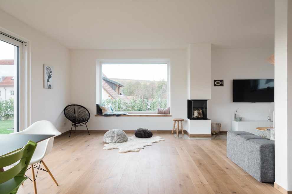 This is an example of a scandi living room in Other.