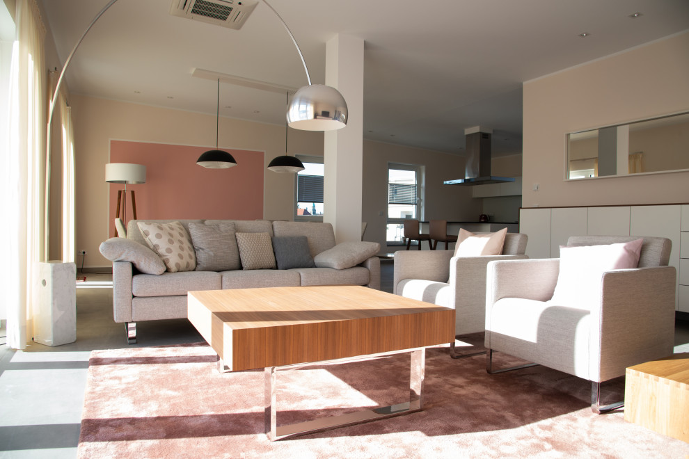 Photo of a contemporary living room.
