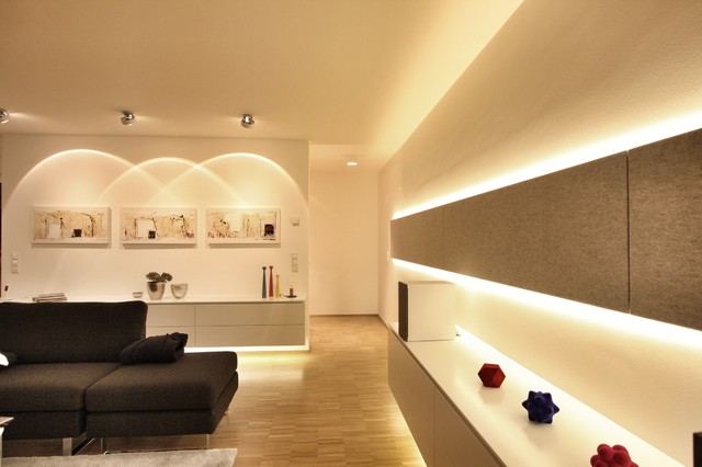 Haus 1 - Wohnzimmer Beleuchtung - Modern - Wohnzimmer - Stuttgart - von  SCHATZ+ LICHTDESIGN
