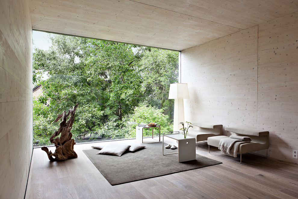 Example of a trendy living room design in Stuttgart