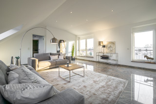 75 Moderne Wohnzimmer mit grauem Boden Ideen & Bilder - März 2023 | Houzz DE