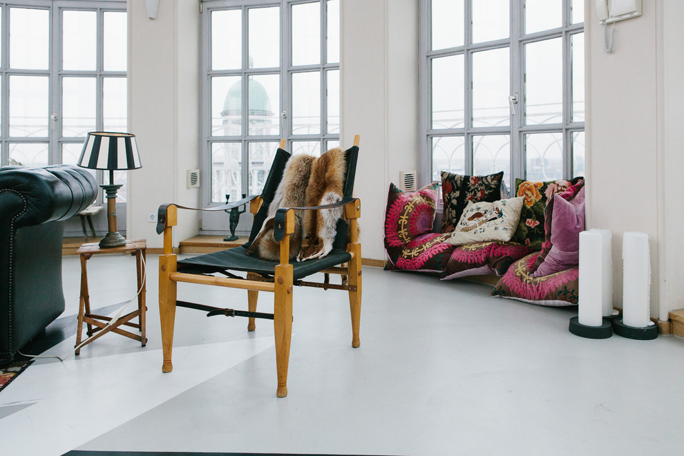 Inspiration for a bohemian living room in Berlin.