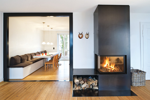 Kamin mit 2 Sichtscheiben - Modern - Wohnbereich - München - von