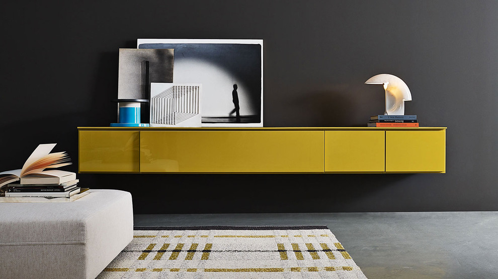 Design ideas for a contemporary living room in Frankfurt.
