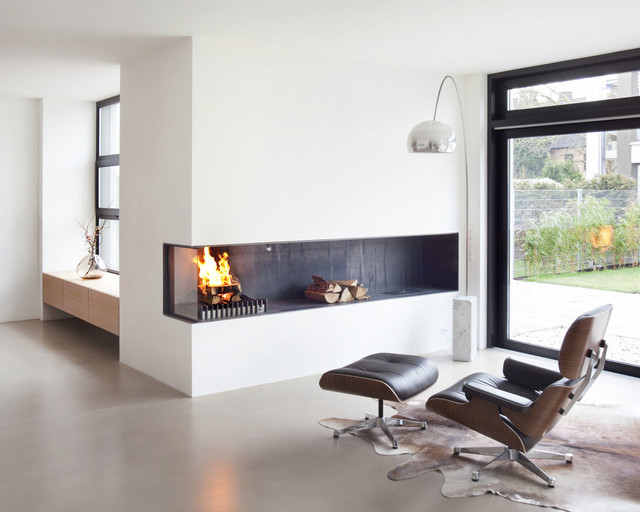 Offener Kamin - Modern - Living Room - Cologne - by Lenz + Dörrenberg GmbH  & Co. KG | Houzz