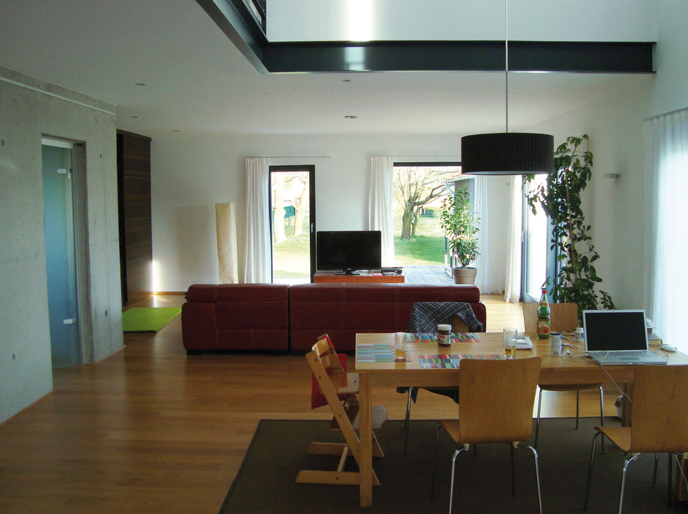 Trendy living room photo in Frankfurt