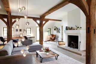 75 Landhausstil Wohnzimmer mit weißer Wandfarbe Ideen & Bilder - März 2023  | Houzz DE