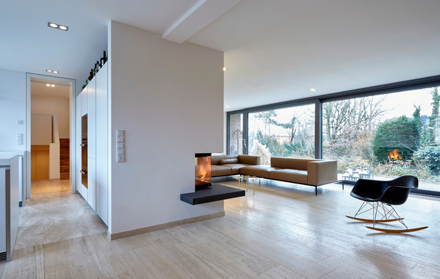 Umbau und Sanierung eines Einfamilienhauses - Modern - Wohnzimmer