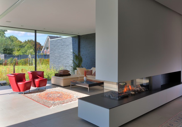 Villa V. - Premium-Villa im Münsterland - Modern - Wohnzimmer