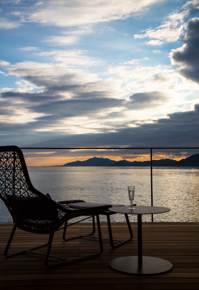 Immagine di una terrazza bohémian