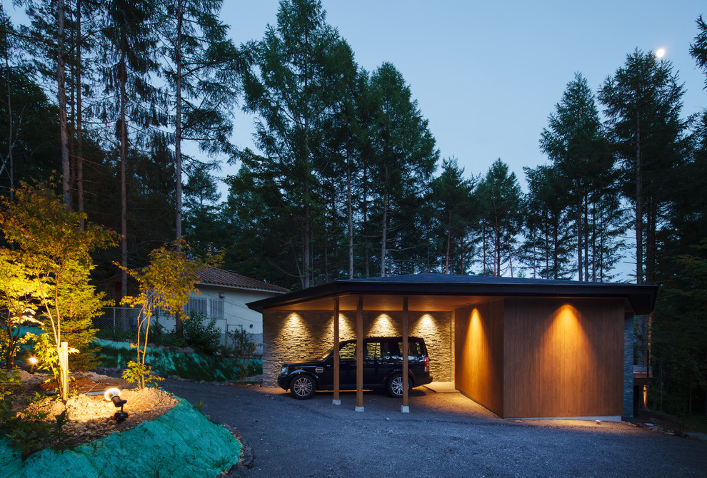 Idée de décoration pour un garage minimaliste.