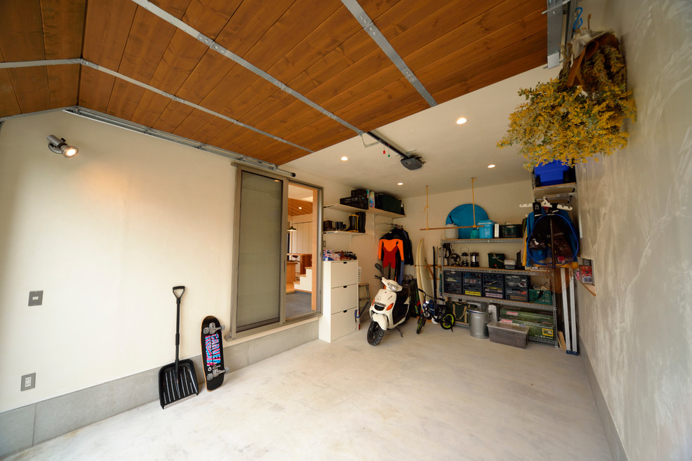 Design ideas for a contemporary garage in Yokohama.