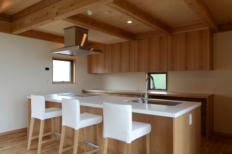 This is an example of a contemporary kitchen in Tokyo.