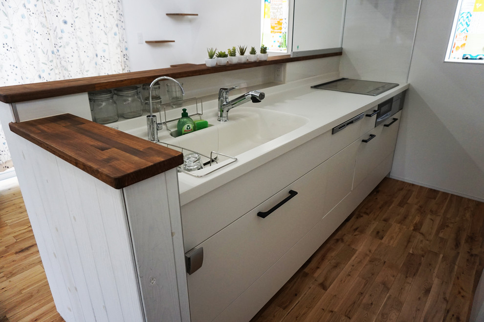 Inspiration for a scandinavian kitchen remodel in Other