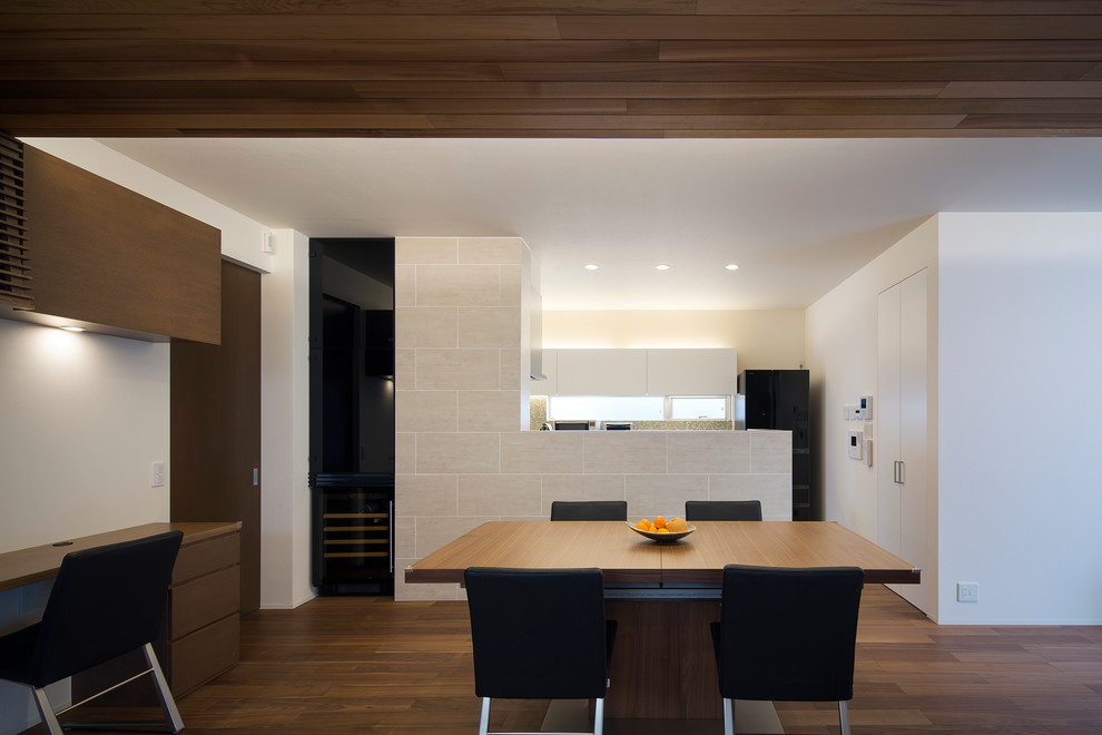 Inspiration for a modern dining room remodel in Tokyo