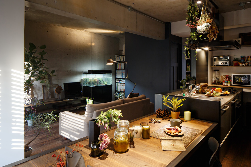 Photo of an industrial dining room in Tokyo Suburbs.