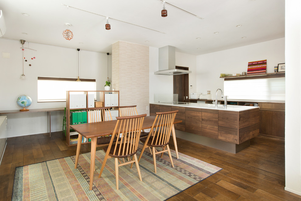 Idée de décoration pour une salle à manger minimaliste.