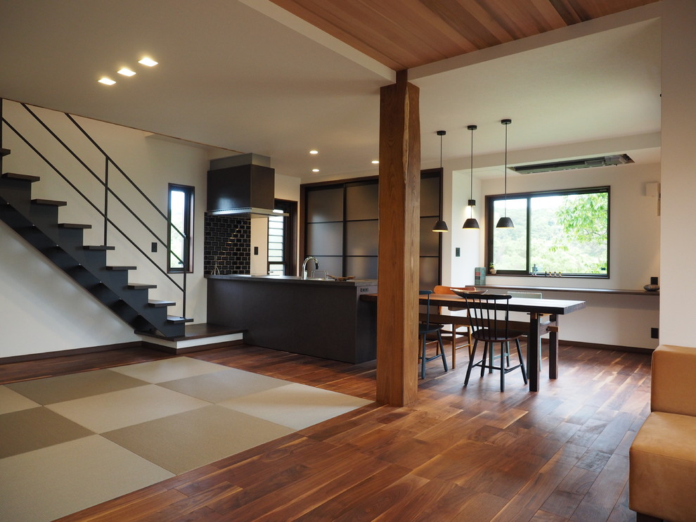 Photo of a contemporary dining room in Other.