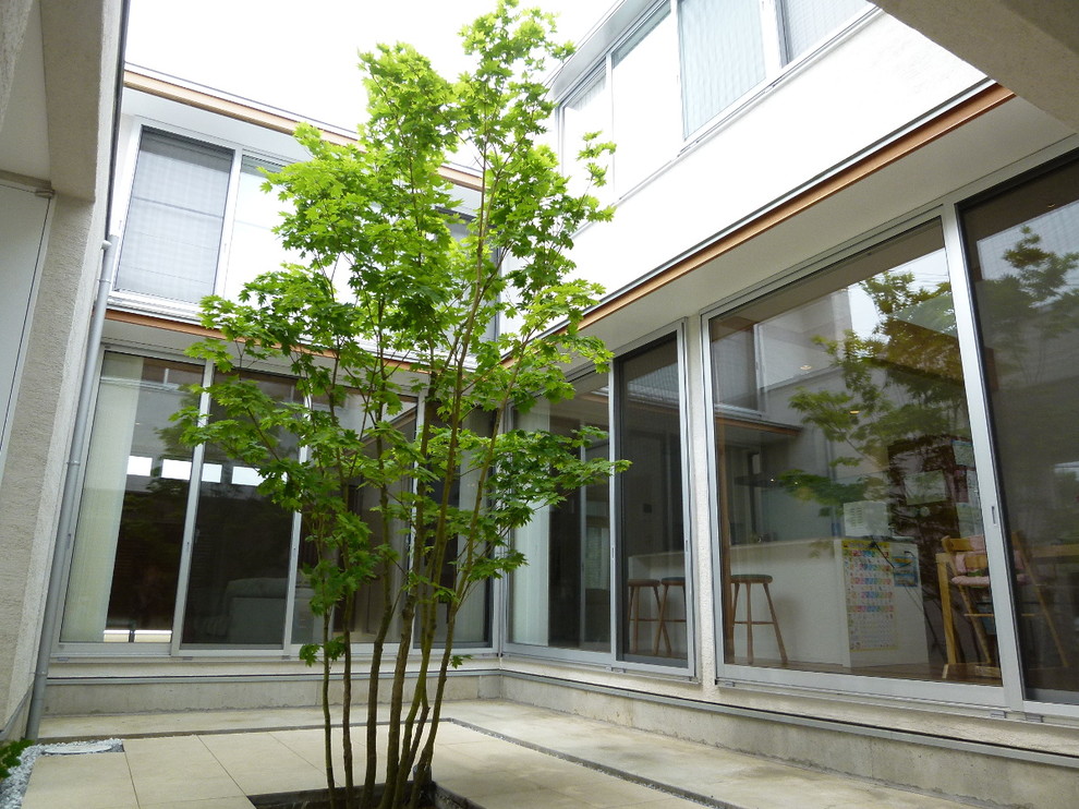 This is an example of a modern courtyard patio in Tokyo Suburbs.