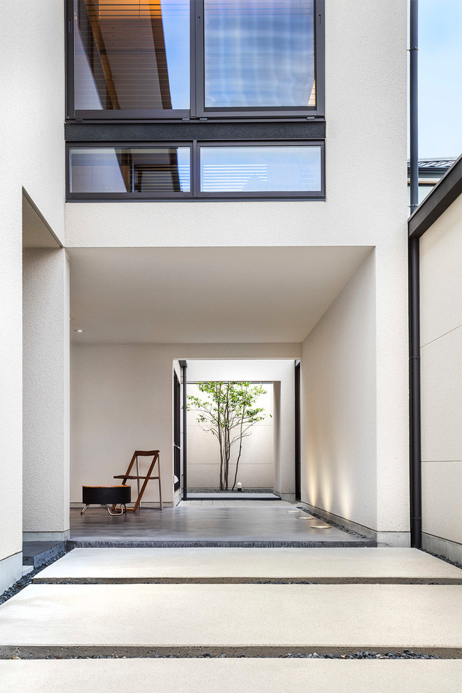 Design ideas for a modern patio in Kyoto.