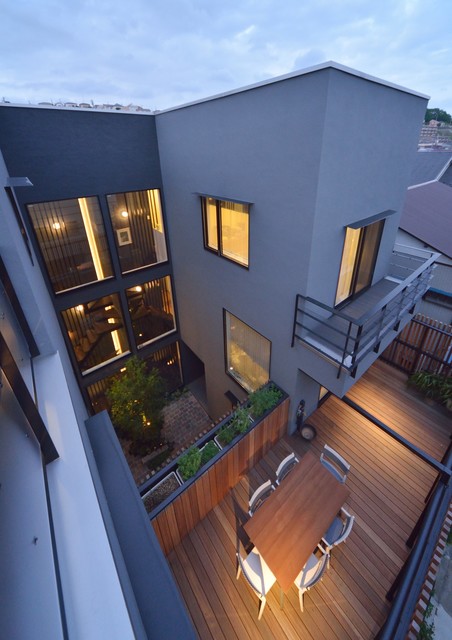 La arquitectura del patio中庭の建築