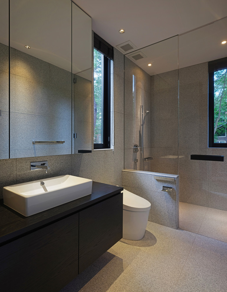 Design ideas for a modern cloakroom in Other.